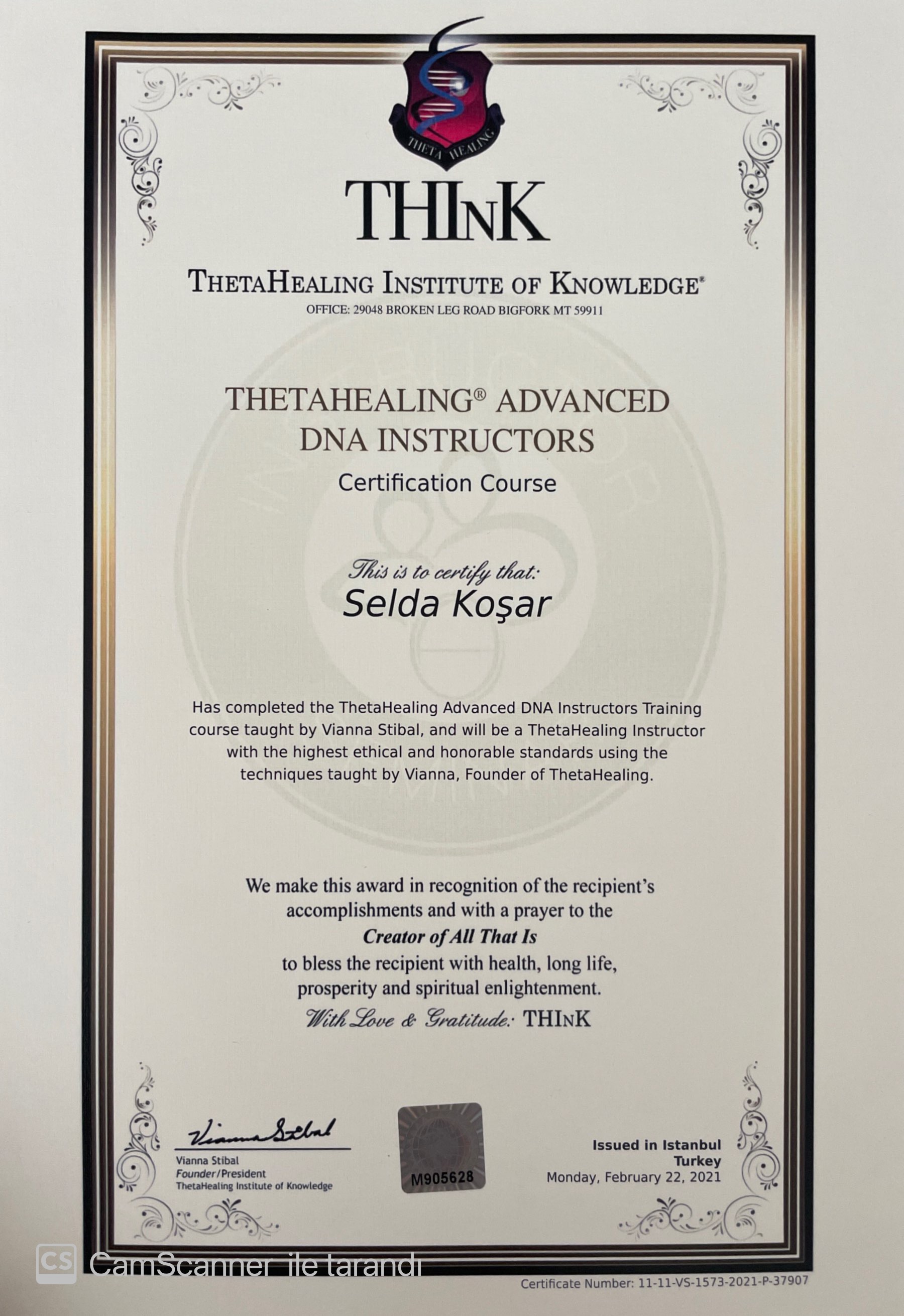 Thetahealing Advance DNA Eğitmenlik